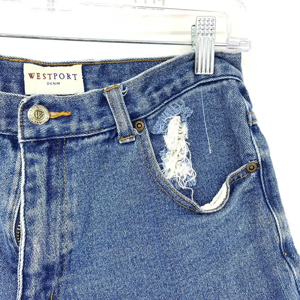 Vintage Westport 90s Denim Jean Shorts Cut Offs Womens Sz 27